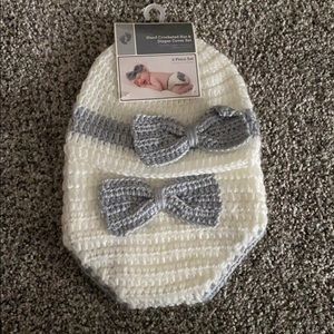 Newborn crochet set photo prop outfit